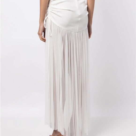 Christopher Esber White Ruched maxi skirt NWT - Picture 4 of 6